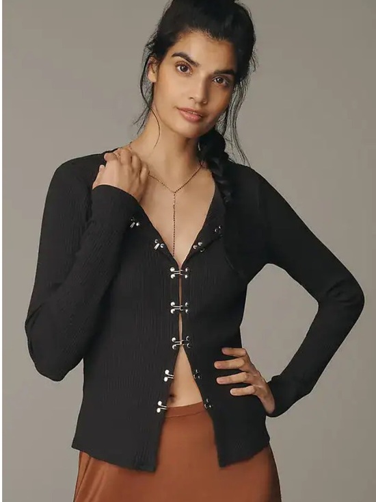 Anthropologie Sweaters - Anthropologie Hoop-Clasp Hardware Cardigan Sweater